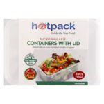 Hot Pack Microwave Container Rect 750Ml (W/Lid)